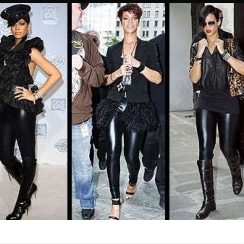 Members Only Latex Liquid Black leggings XSmall